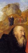 Hugo van der Goes Sts Anthony and Thomas with Tommaso Portinari oil painting on canvas